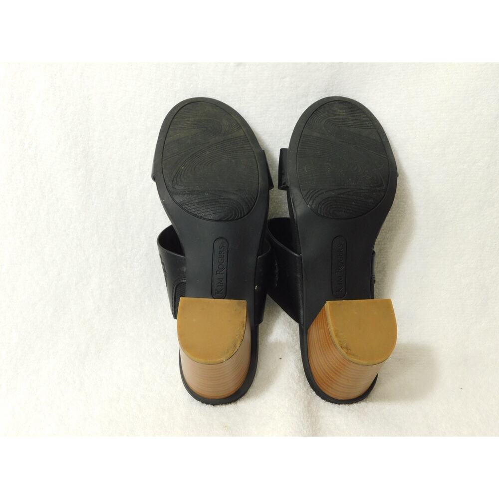 Kim Rogers Black Memory Foam Block Heel Sandle Sh… - image 5
